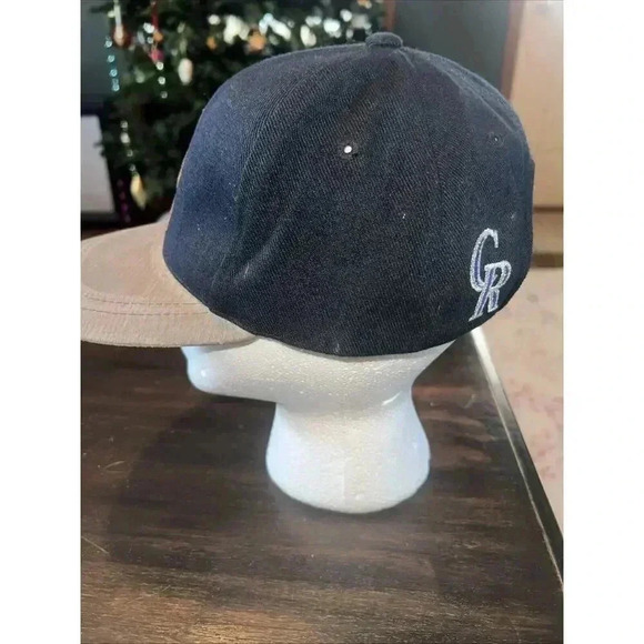 Colorado Rockies Baseball Hat-Leather Bill-American Needle-Black-Strap Back - Picture 2 of 7